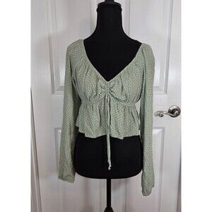 L.A. Hearts Romantic Y2K Long Sleeve Peasant Top Women's Size XSmall